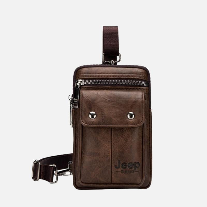 Bolsa Polchete Masculina de Couro Legítimo JEEP - UrbanCou