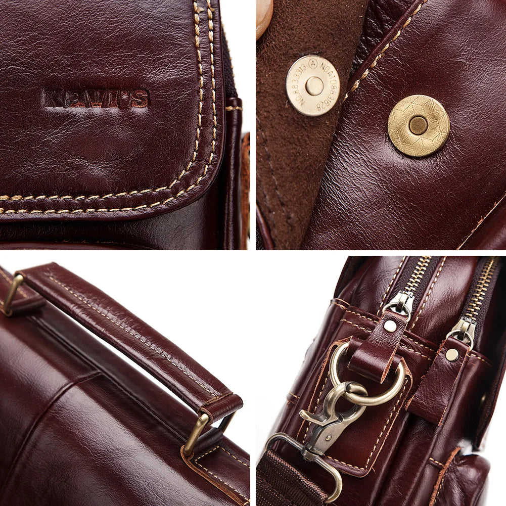 Bolsa Masculina De Couro Legítimo - Kevin