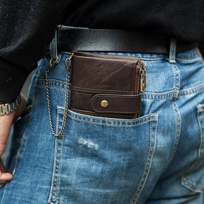 Carteira masculina de couro legítimo - West