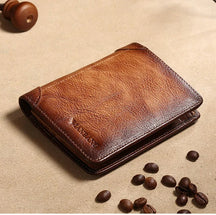 Carteira Masculina De Couro Legítimo - Manbang