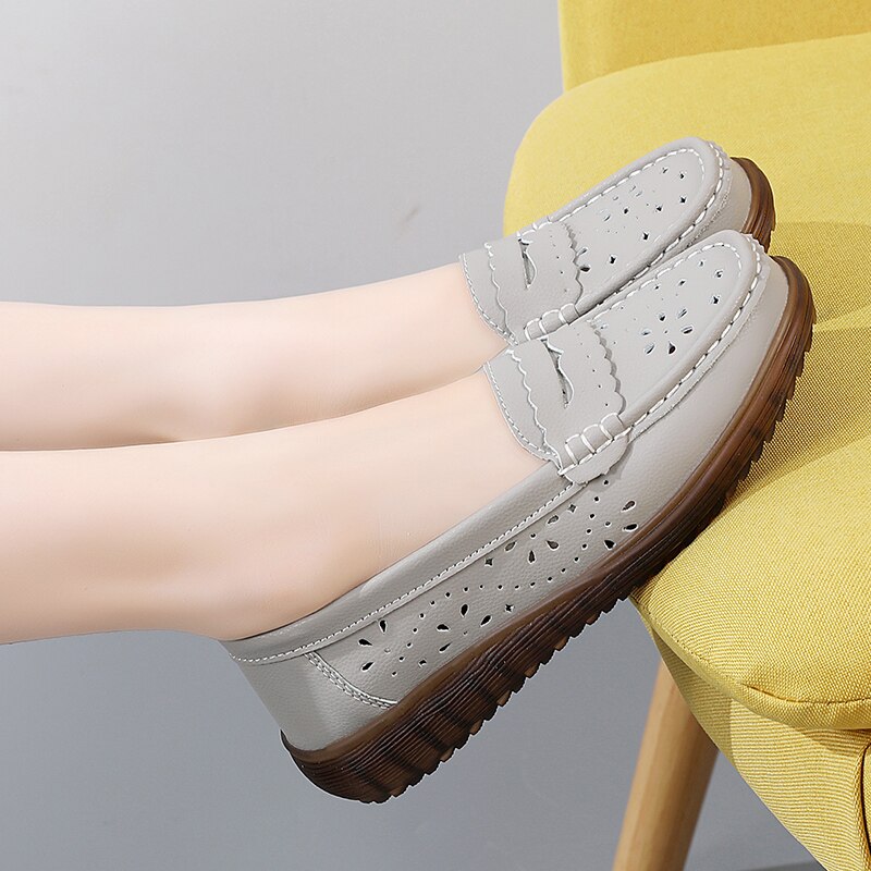 Mocassim De Couro legítimo Feminino Anatômico- Polyanna