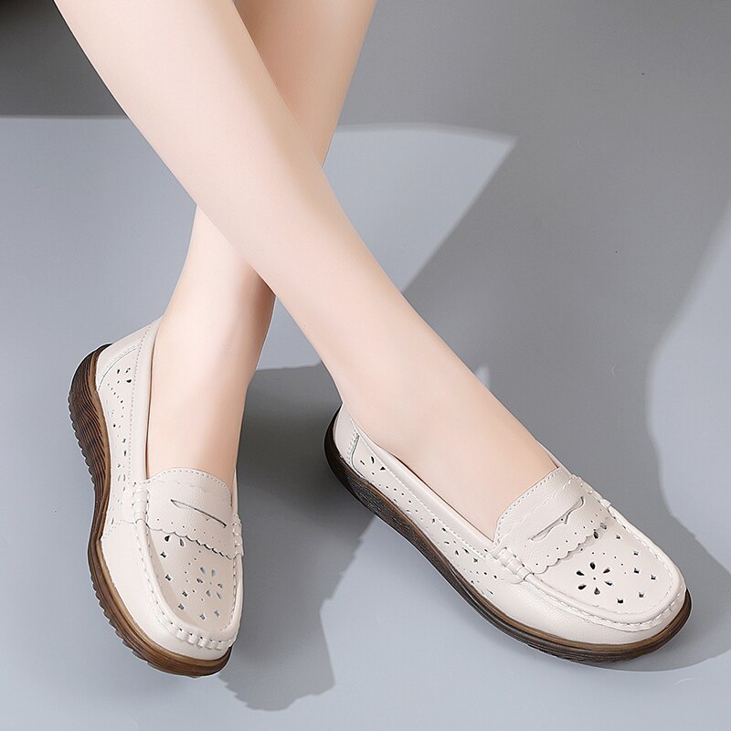 Mocassim De Couro legítimo Feminino Anatômico- Polyanna