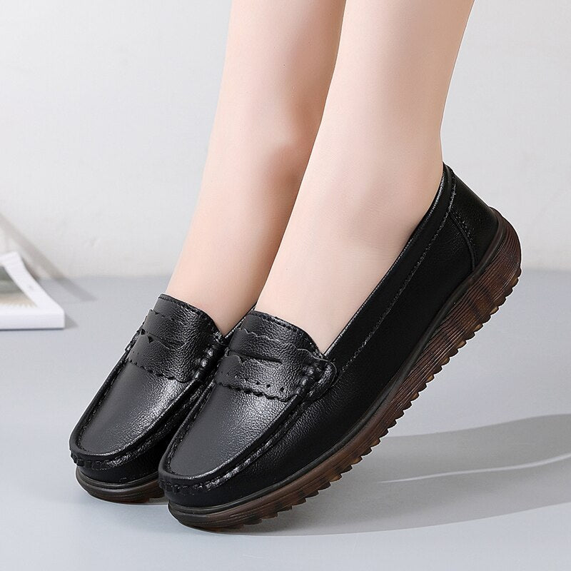 Mocassim De Couro legítimo Feminino Anatômico- Polyanna