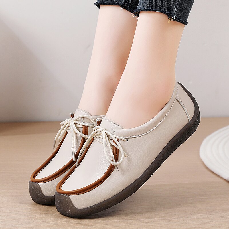 Mocassim de Couro Legítimo Feminino Confortável Antiderrapante - Lilly