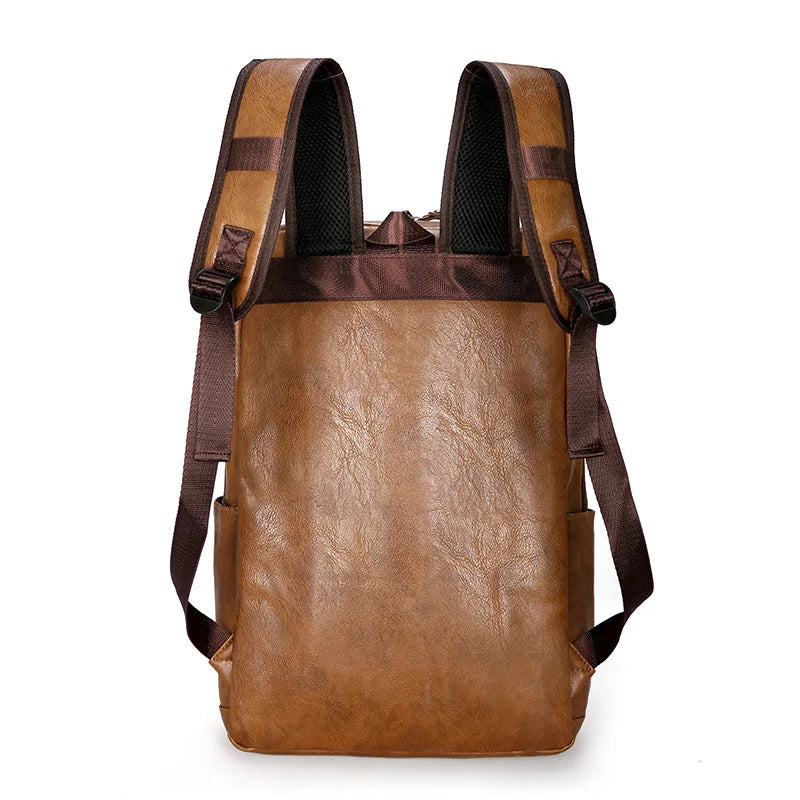 Mochila Masculina De Couro Legítimo - Survival