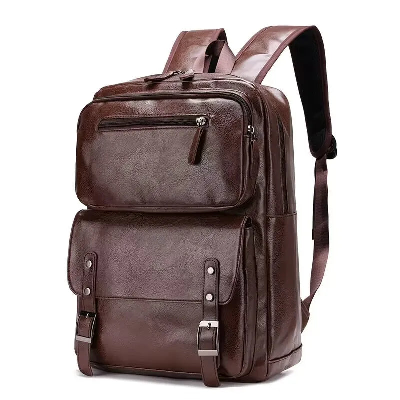 Mochila Masculina De Couro Legítimo - Gunter