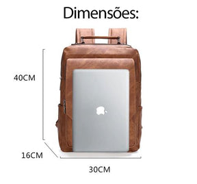 Mochila Masculina De Couro Legítimo Jepp - Traveling Backpack