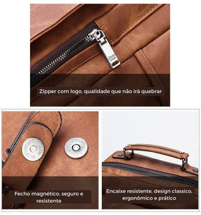 Mochila Masculina De Couro Legítimo Jepp - Traveling Backpack