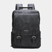 Mochila Masculina De Couro Legítimo Jepp - Traveling Backpack