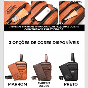 Bolsa Masculina De Couro Legítimo - Elvis