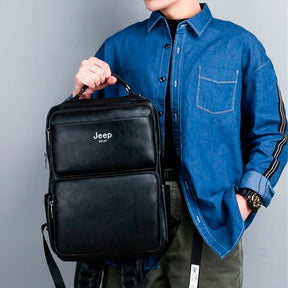 Mochila Masculina de Couro Legítimo Executiva - Job style