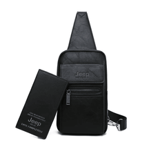Bolsa Transversal de couro - Jeep Bulue
