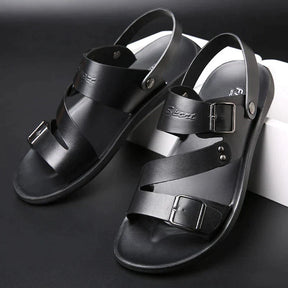 Sandália Masculina de Couro Legítimo - Leather TOP