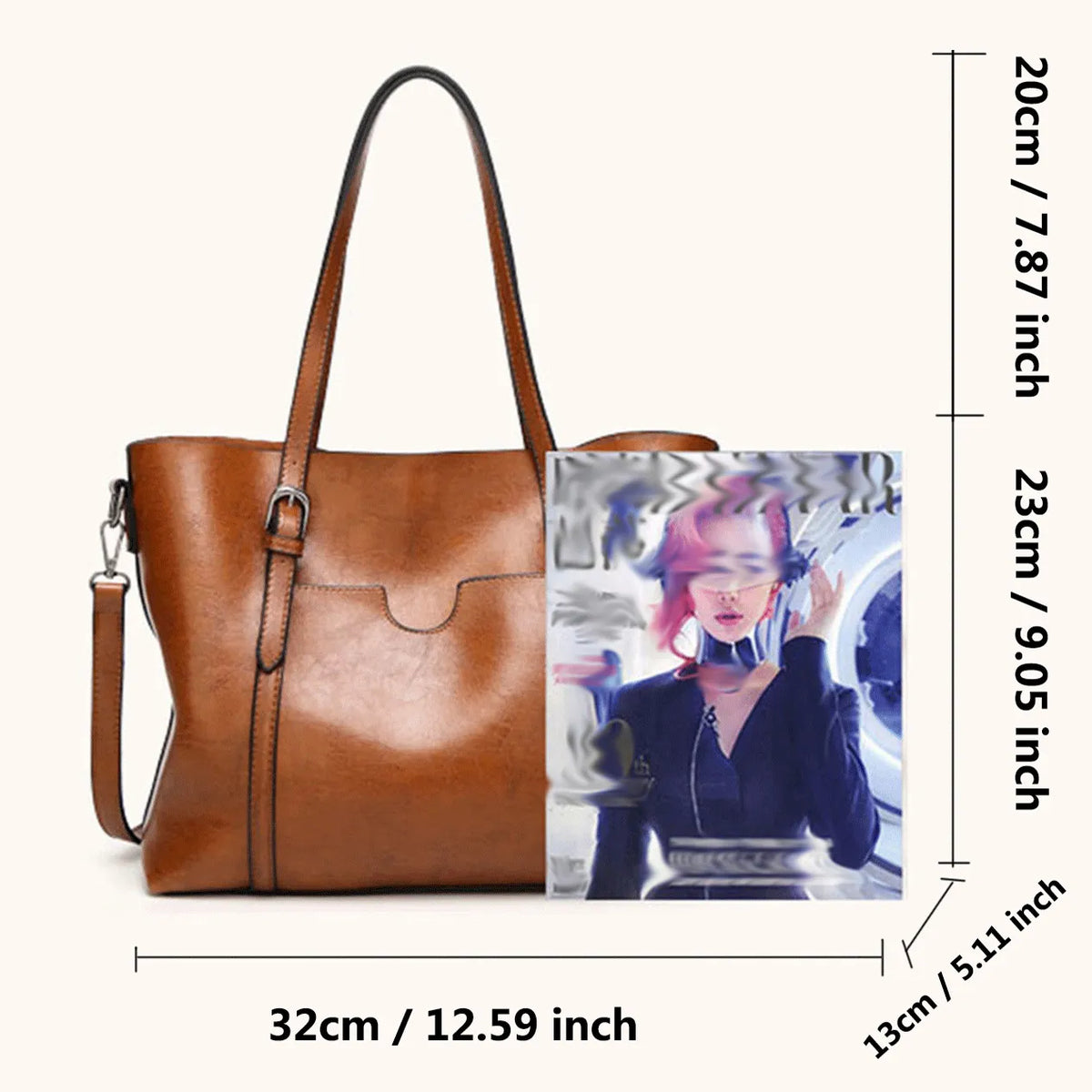 Bolsa Feminina de Ombro em Couro Legítimo - Mulher Elegante