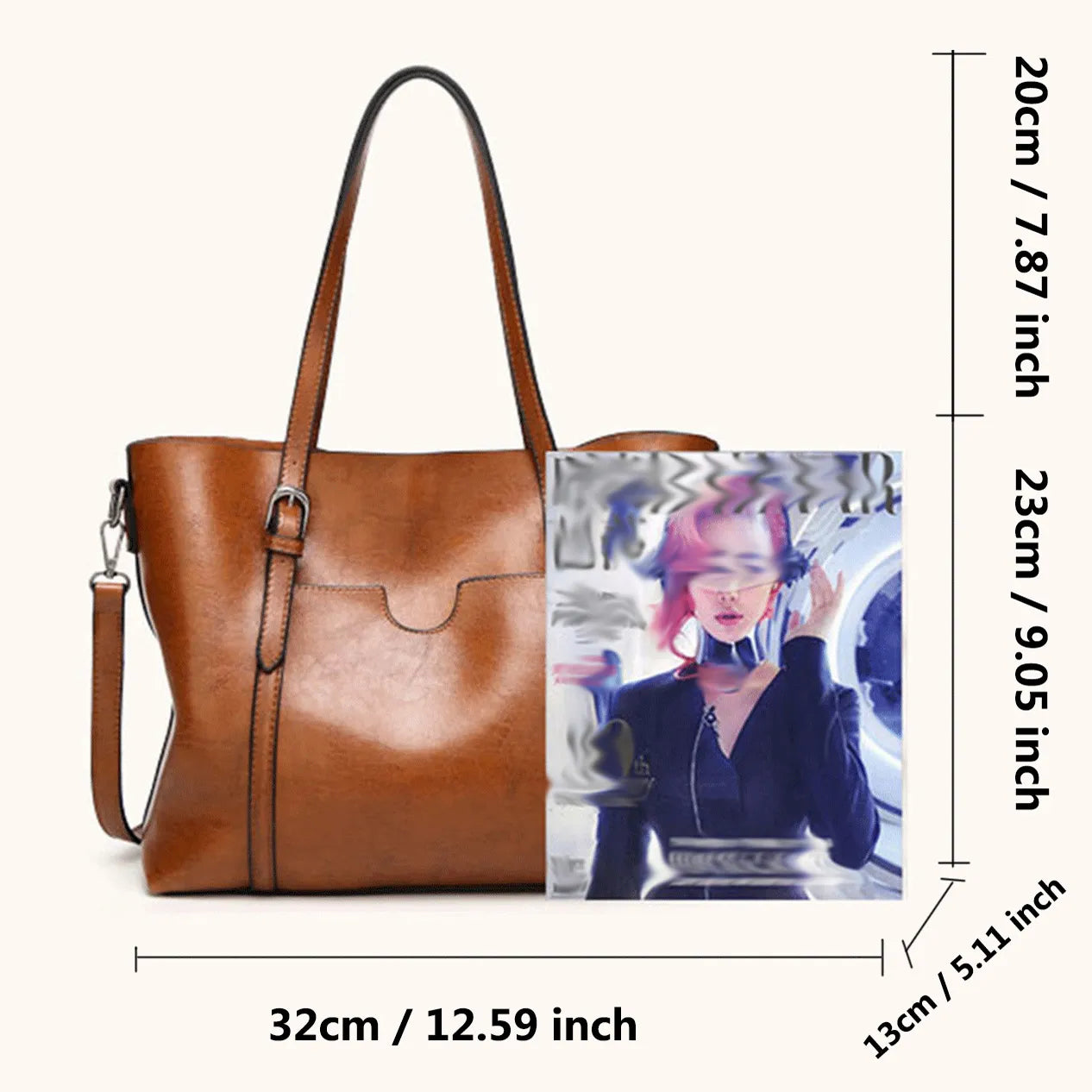 Bolsa Feminina de Ombro em Couro Legítimo - Mulher Elegante