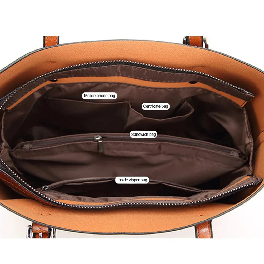 Bolsa Feminina de Ombro em Couro Legítimo - Mulher Elegante