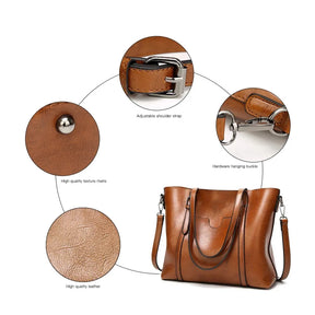 Bolsa Feminina de Ombro em Couro Legítimo - Mulher Elegante