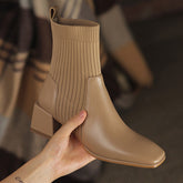 Bota Cano Curto feminina de Couro Legítimo - Monalise Elegance