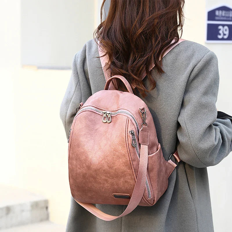 Mochila Feminina de Couro Legítimo - Jully