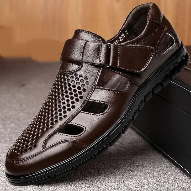 Sandália Masculina em Couro Legítimo - Mordern