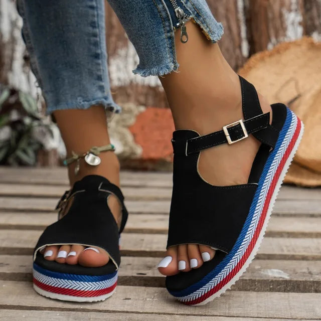 Sandália Casual Feminina  em Couro Legítimo - Stephan