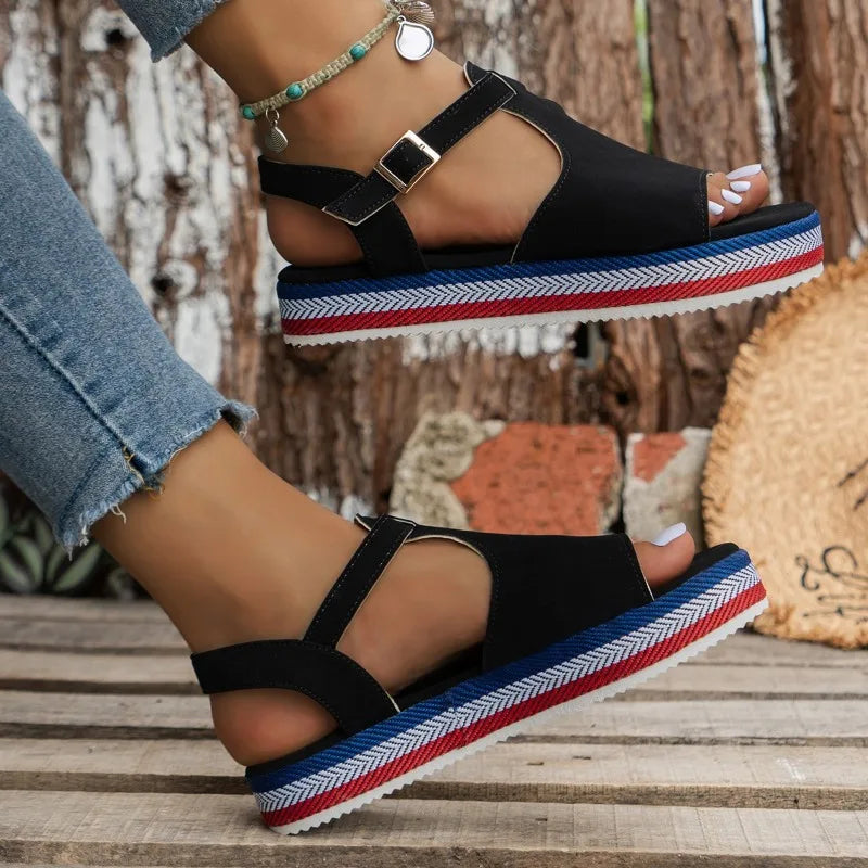 Sandália Casual Feminina  em Couro Legítimo - Stephan