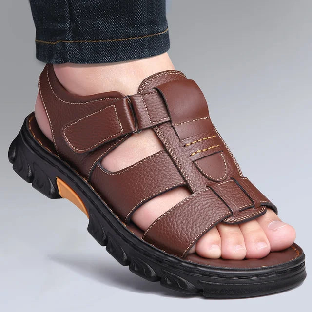 Sandália Masculina em Couro Legítimo - Chaos