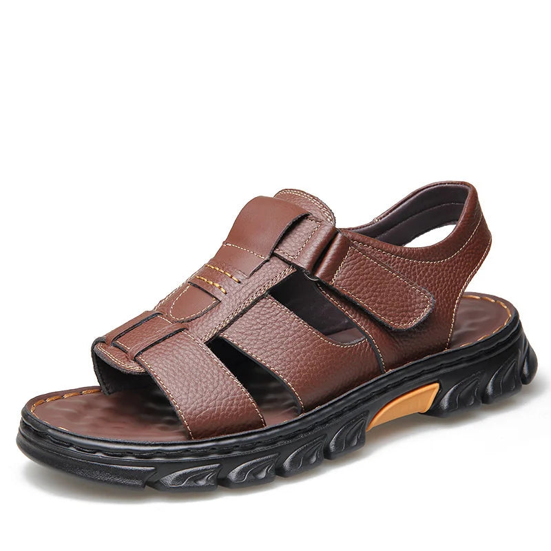 Sandália Masculina em Couro Legítimo - Chaos