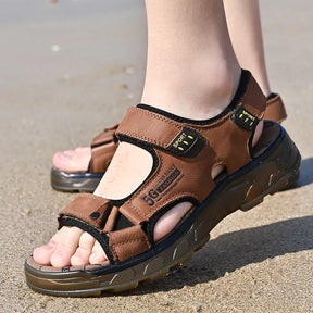 Sandália Masculina em Couro Legítimo - Trattes