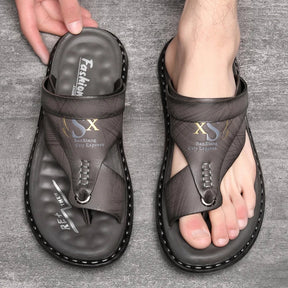 Sandália Masculina em Couro Legítimo - Wise