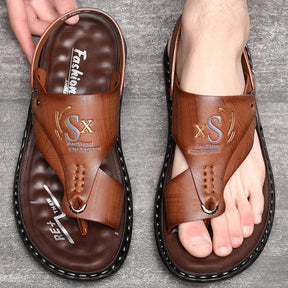 Sandália Masculina em Couro Legítimo - Wise