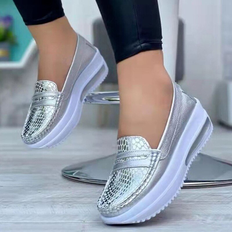 Mocassim De Couro Legítimo Feminino Plataforma - Lolla