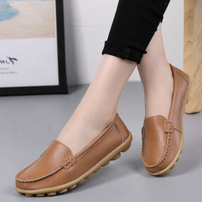 Mocassim de Couro Legítimo Feminino Casual - Bonita