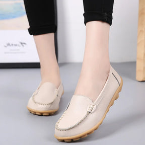 Mocassim de Couro Legítimo Feminino Casual - Bonita