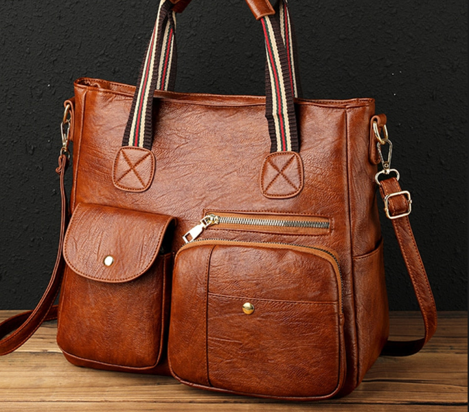 Bolsa De Couro Legítimo Espaçosa Feminina  - Luxor