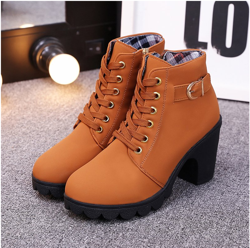 Botas Femininas em Couro Legítimo - Punk Leather