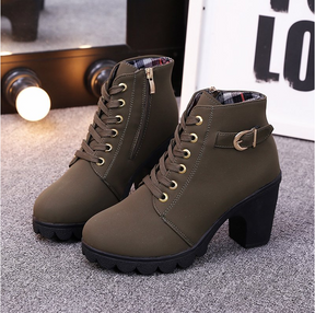 Botas Femininas em Couro Legítimo - Punk Leather