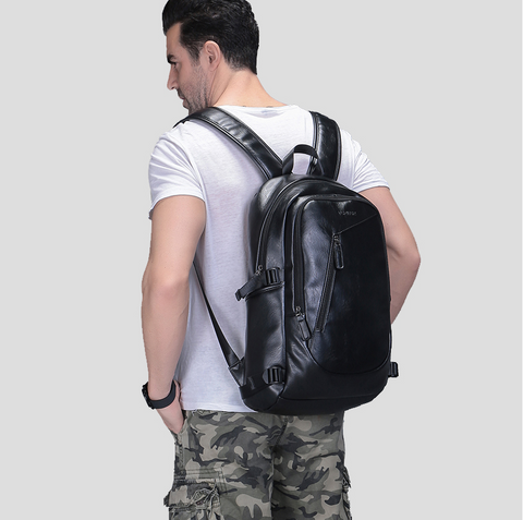 Mochila Masculina para Notebook em Couro - Leather Tech