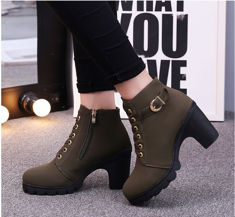 Botas Femininas em Couro Legítimo - Punk Leather