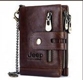 Carteira em Couro Legítimo estilo Punk JEEP - Timber Style