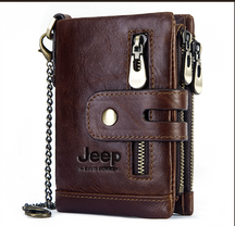 Carteira em Couro Legítimo estilo Punk JEEP - Timber Style