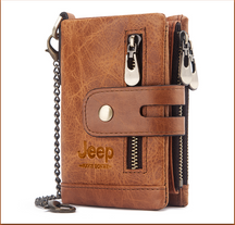 Carteira em Couro Legítimo estilo Punk JEEP - Timber Style