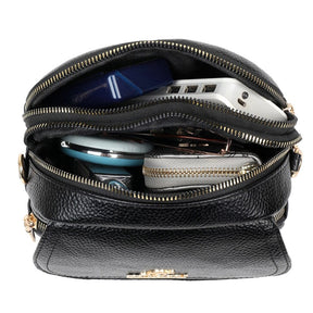 Bolsa Tranversal Feminina Pequena de Couro Legítimo Luxuosa - Mini Lovely