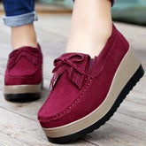 Mocassim de Couro Legítimo Feminino Plataforma Slip On - Little Joy