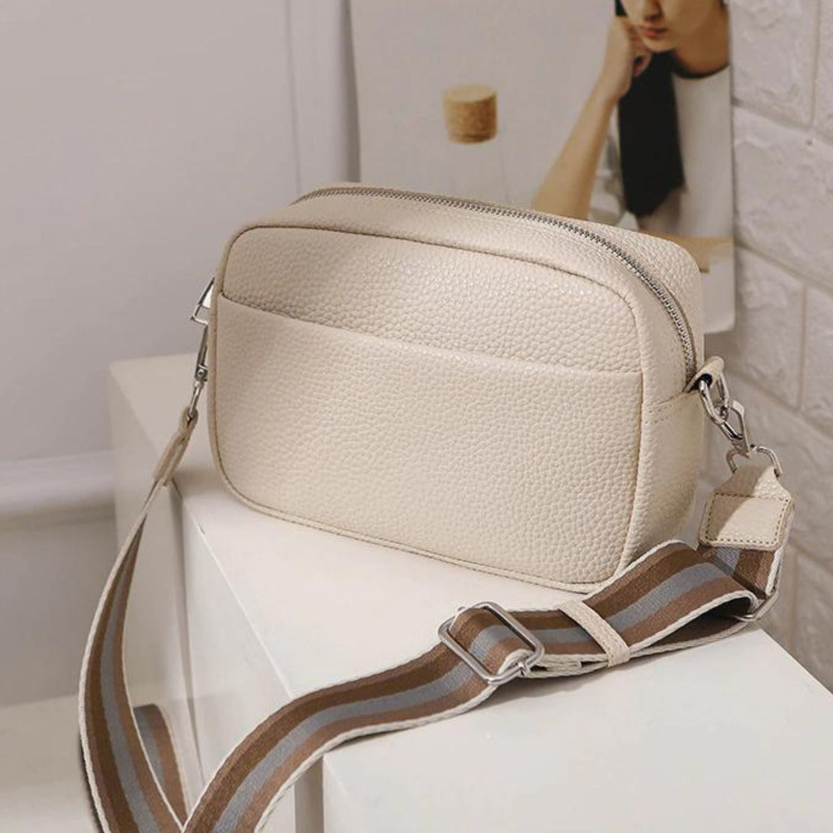 Bolsa Feminina de Couro Legítimo Transversal - Elitebag
