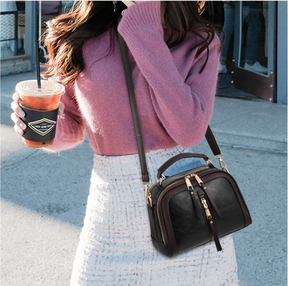 Bolsa Feminina de couro legítimo de dupla alça - Modern Vintage