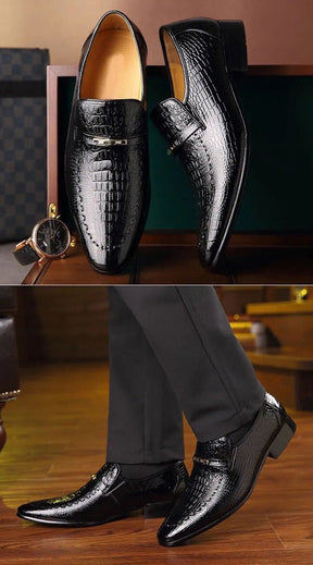 Sapato Social Masculino Mocassim de Couro - Aligator Style