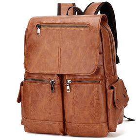 Mochila Masculina de Couro Legítimo - Travel Bag