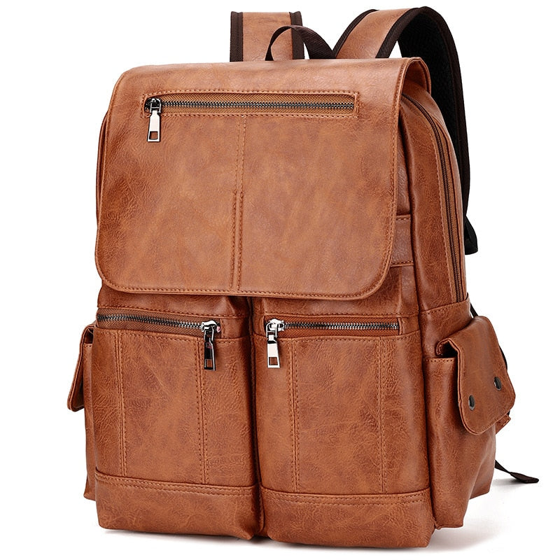 Mochila Masculina de Couro Legítimo - Travel Bag