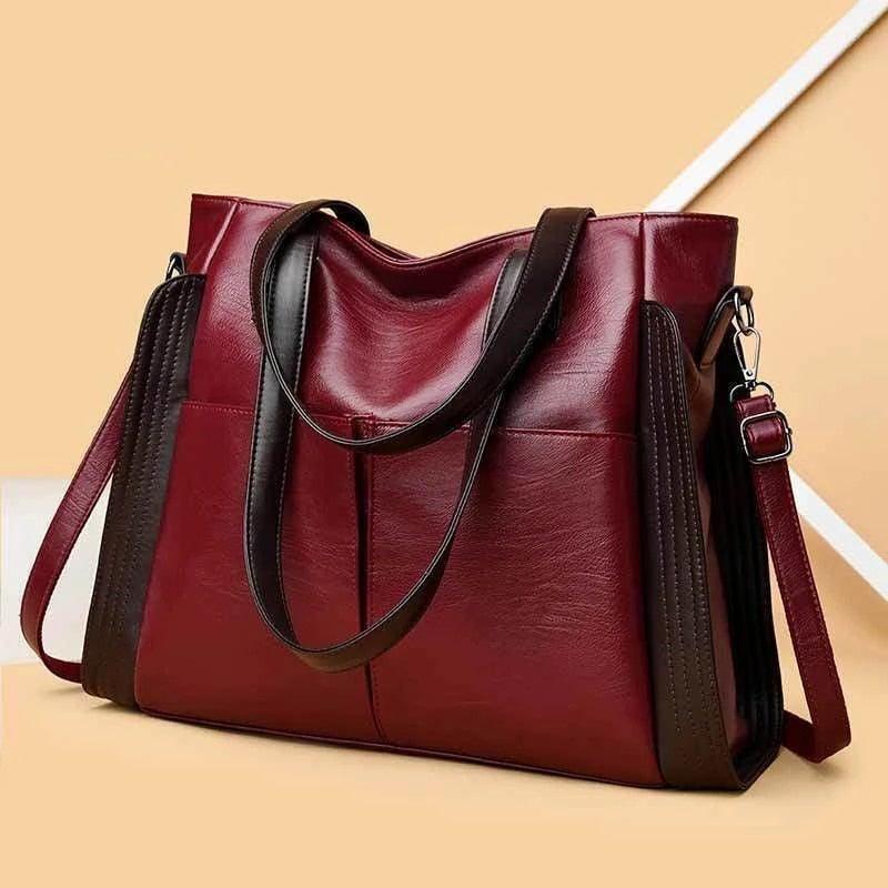 Bolsa de Couro Legítimo Feminina Clássica - Sofia Vintage Girl